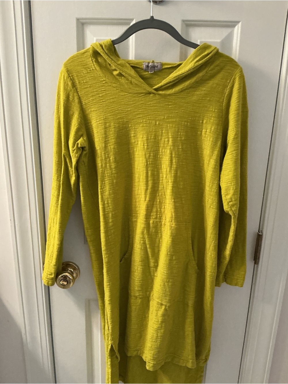 Lightweight Hooded Scoop-Neck Dress in Yellow